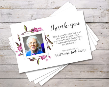 funeral thank you cards