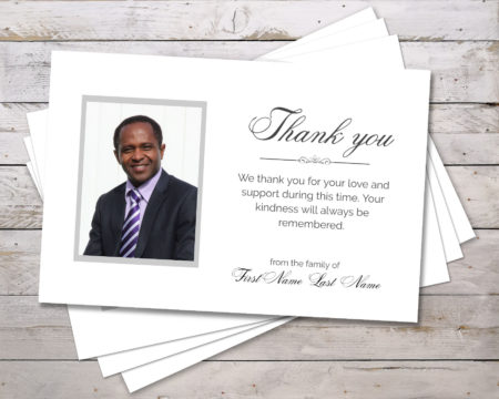 funeral thank you cards modern